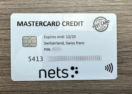 Additional Development Mastercard Testcard (one is included in a starter Kit)