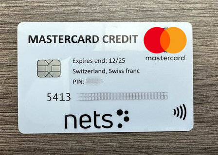 Additional Development Mastercard Testcard (one is included in a starter Kit)